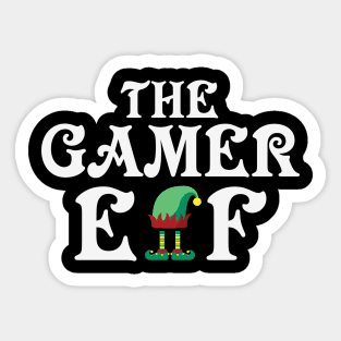 The Gamer Elf Funny Christmas Gift For Gamers Sticker